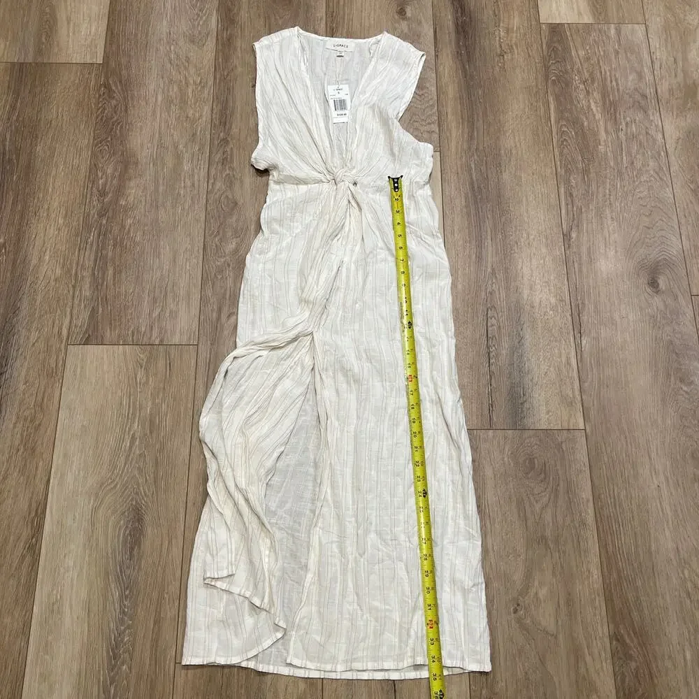 L*SPACE Women's Down The Line Cover-Up Size S In Cream - Picture 9 of 12